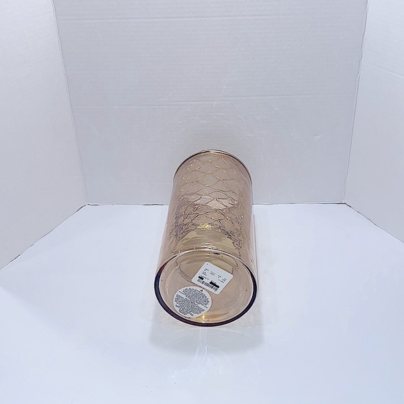 Large Glass & Metal Gold Candle Holder - Picture 5 of 6